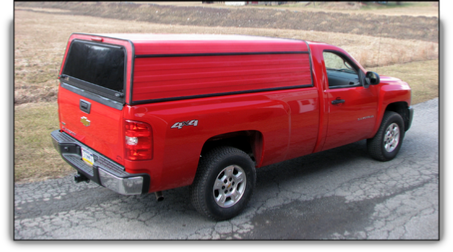 Ranger aluminum truck cap plain sides, no side windows.